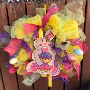 Handmade Easter Bunny Wreath